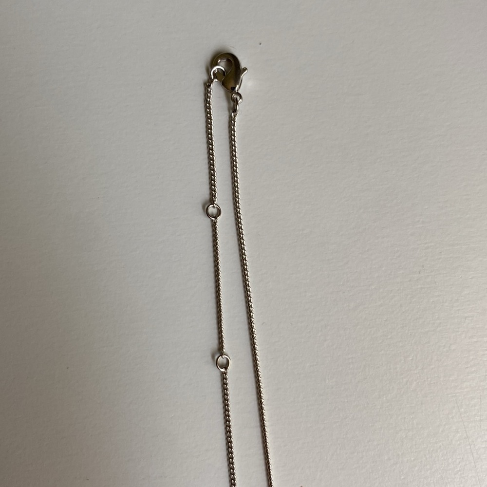 Silver Cursive Initial Necklace - Picture 3 of 4